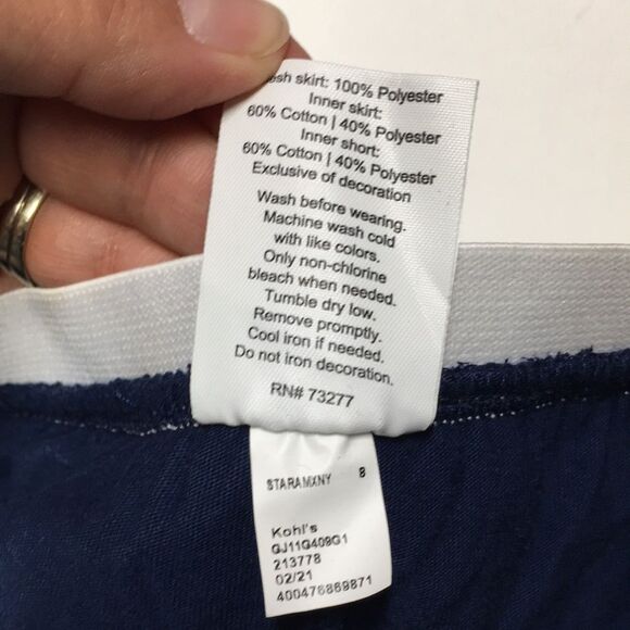 Jumping Beans 4th of July Elastic Waist Blue Silver Starry Skirt girls 8 - Picture 4 of 5